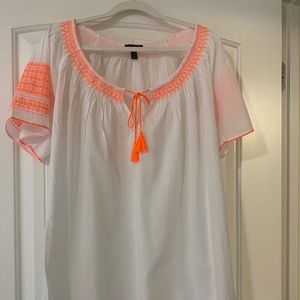 J. Crew Embroidered Tie Front Tunic Cover Up S